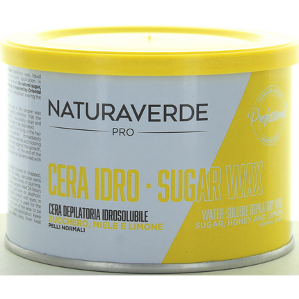 NATURAVERDE PROFESSIONAL CERA DEPILATORIA IDROSOLUBILE AL MIELE LIMONE ZUCCHERO 400 ML