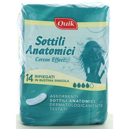 QUIK ASSORBENTI SOTTILE ANATOMICO RIPIEGATO 14 PZ.