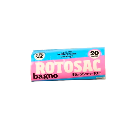 GEL SAC SACCHI RIFIUTI BIANCHI PER BAGNO 45x55 20 PZ