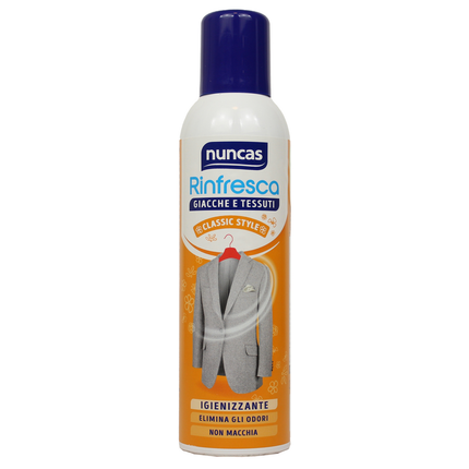 NUNCAS RINFRESCA GIACCHE E TESSUTI SPRAY 250 ML.