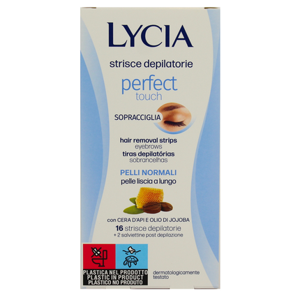 LYCIA DEPILAZIONE STRISCE SOPRACCIGLIA PELLI NORMALI 16 PZ