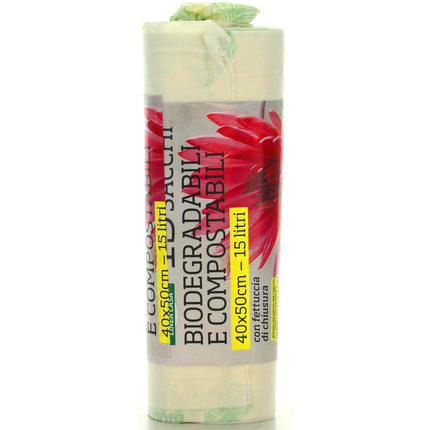 GEL SAC SACCHI RIFIUTI BIODEGRADABILI PER RIFIUTI UMIDI 40x50 15 PZ