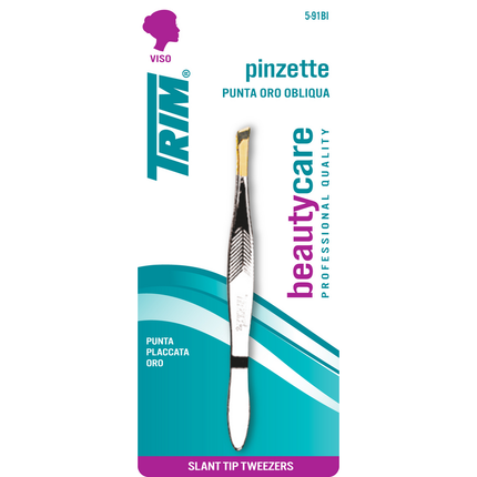 TRIM PINZETTA CROMATA 3,5"PUNTA ORO OBLIQUA 5-91 BI