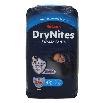 DRYNITES MUTANDINE ASSORBENTI BAMBINO USA E GETTA MEDIUM BOY 4-7 ANNI 10 PZ PANNOLINI