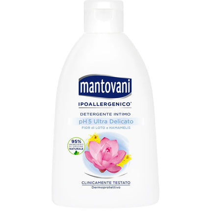 MANTOVANI DETERGENTE INTIMO pH5 ULTRA DELICATO FIOR DI LOTO E HAMAMELIS 250 ML (SENZA SCATOLA)