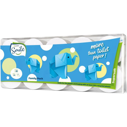 SMILE ECO LUCART CARTA IGIENICA 10 ROTOLI 2 VELI 155 STRAPPI