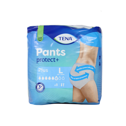 TENA PANTS PLUS MISURA LARGE 100-135 CM 8 PZ UNISEX DISPOSITIVO MEDICO CE CL1