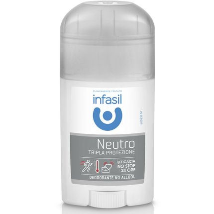 INFASIL DEODORANTE STICK NEUTRO TRIPLA PROTEZIONE EFFICACIA NO STOP 24 ORE 40 ML