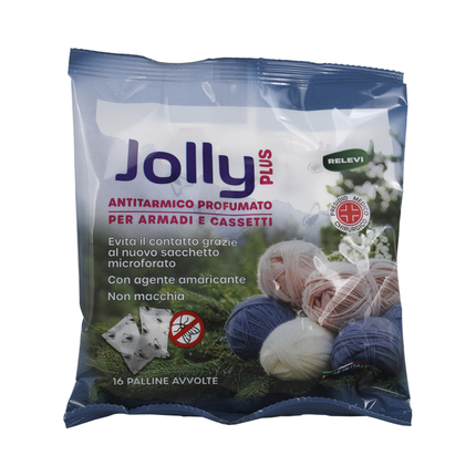 RELEVI JOLLY PLUS ANTITARMICO PROFUMATO 16 PALLINE AVVOLTE BUSTA 100 GR