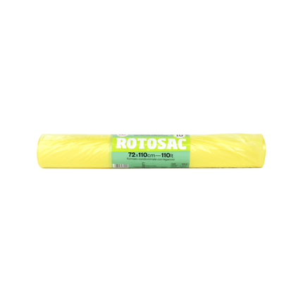 GEL SAC SACCHI CONDOMINIO HD 72x110 GIALLO TRASPARENTI IN ROTOLO 10 PZ