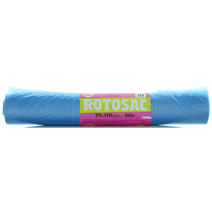 GEL SAC SACCHI RIFIUTI CONDOMINIO HD 72x110 AZZURRO TRASPARENTI IN ROTOLO 10 PZ