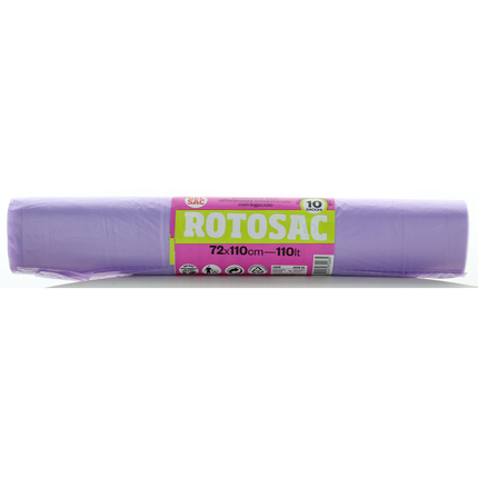 GEL SAC SACCHI CONDOMINIO HD 72x110 VIOLA TRASPARENTI IN ROTOLO 10 PZ