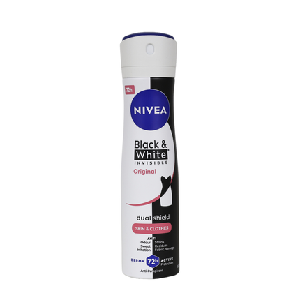 NIVEA DEODORANTE SPRAY BLACK & WHITE INVISIBLE 72H 150 ML