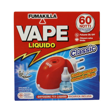 VAPE MAGIC INSETTICIDA ELETTROEMANATORE + RICARICA LIQUIDA 480 ORE
