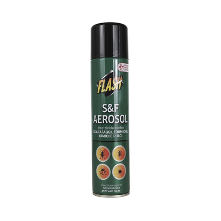 FLASH INSETTICIDA SPRAY SCARAFAGGI FORMICHE CIMICI e PULCI 400 ML