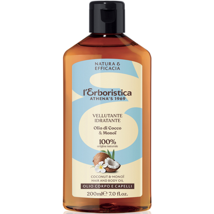 L'ERBORISTICA OLIO CORPO E CAPELLI OLIO DI COCCO E MONOI VELLUTANTE IDRATANTE 200 ML