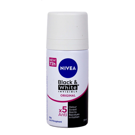 NIVEA DEODORANTE SPRAY BLACK&WHITE MINI SIZE 35 ML