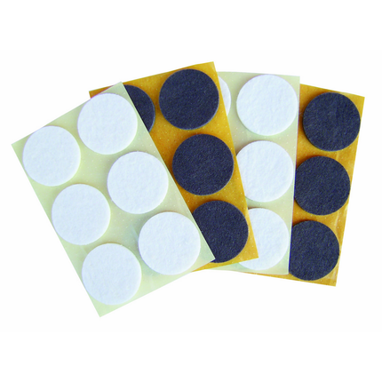 CASAMIA FELTRINO ROTONDO 24MM PEZZI 16 (COLORI ASSORTITI MARRONI E BIANCHI)