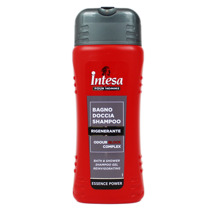INTESA POUR HOMME BAGNOSCHIUMA DOCCIA SHAMPOO RIGENERANTE ODOUR BLOCK 500 ML