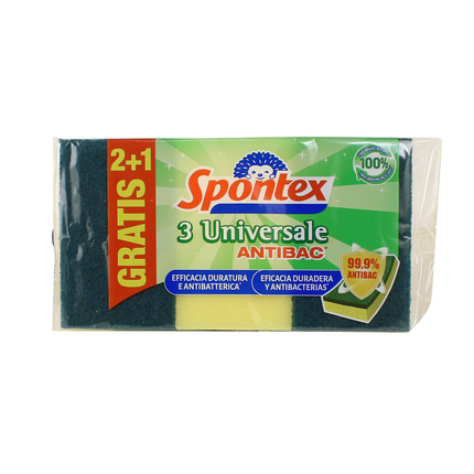SPONTEX SPUGNA ABRASIVA UNIVERSALE 2+1 PZ.