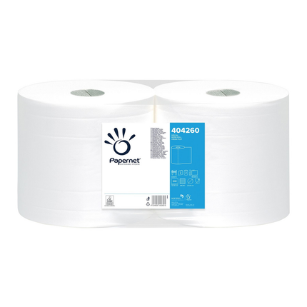 PAPERNET BOBINA CARTA ASCIUGATUTTO 2 ROTOLI 2 VELI 848 STRAPPI FORMATO PROFESSIONALE
