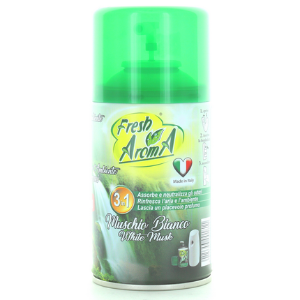 FRESH AROMA DEO MATIC RICARICA SPRAY MUSCHIO BIANCO 250 ML (PER DIFFUSORE AUTOMATICO)