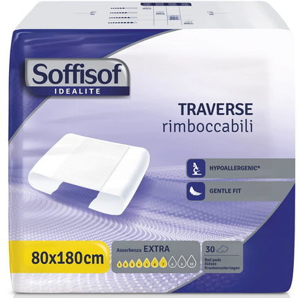 SOFFISOF TRAVERSE IDEALITE 80x180 RIMBOCCABILE ASSORBEZA EXTRA 30 PZ DISPOSITIVO MEDICO CE DI CLASSE 1