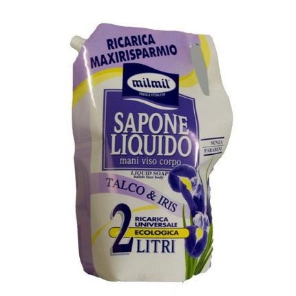 MIL MIL SAPONE LIQUIDO MANI RICARICA BUSTA TALCO & IRIS 2 LITRI