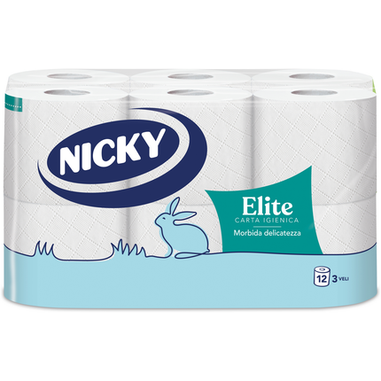 NICKY CARTA IGIENICA ELITE 12 ROTOLI 3 VELI