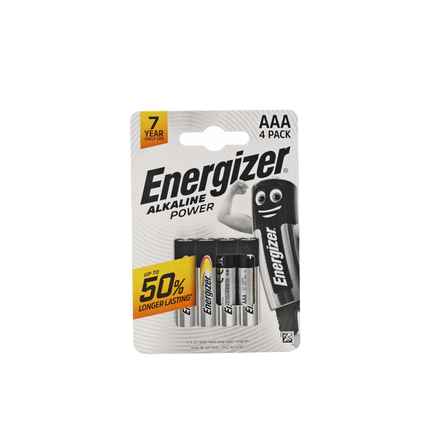 ENERGIZER AAA MINISTILO 1,5V ALKALINE POWER BLISTER 4 PZ