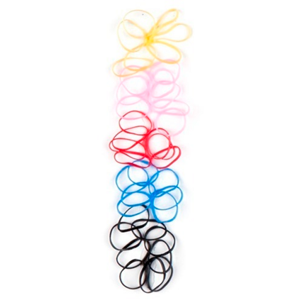 DEFILE' ACCESSORI PER CAPELLI ELASTICO CONFEZIONE 36 PEZZI COLORATI