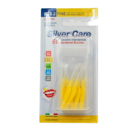 SILVER CARE SCOVOLINO INTERDENTALE FINE 6 PEZZI mm 0,9 ISO 2