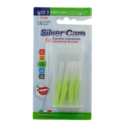 SILVER CARE SCOVOLINO INTERDENTALE MEDIUM 6 PEZZI mm 1,2 ISO 3
