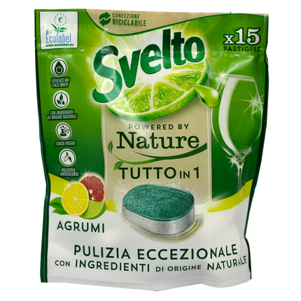 SVELTO TABS 15 LAVAGGI NATURE TUTTO IN 1 AGRUMI