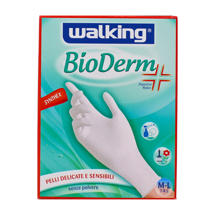 WALKING GUANTO LATTICE SINTETICO BIODERM USA E GETTA 40 PZ.MEDIUM/LARGE
