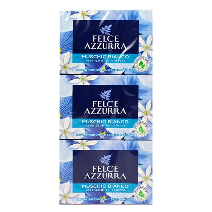 FELCE AZZURRA SAPONETTA PROFUMO MUSCHIO BIANCO 100 GRAMMI 3 PEZZI
