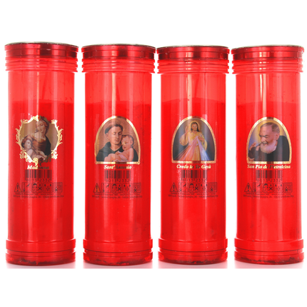 LUMINO VOTIVO SER 50T ROSSO 1 PEZZO IMMAGINI ASSORTITE