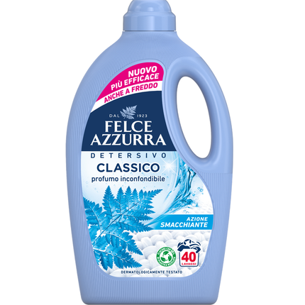 FELCE AZZURRA DETERSIVO BUCATO LAVATRICE LIQUIDO CLASSICO 40 LAVAGGI 1,595 LT