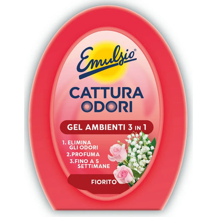 EMULSIO IL CATTURA ODORI GEL PER AMBIENTI PROFUMAZIONE FIORITA 150 grammi