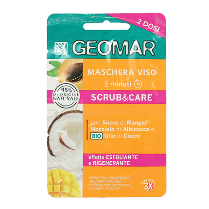 GEOMAR MASCHERA VISO 5 MINUTI ESFOLIANTE ILLUMINANTE 15 ML