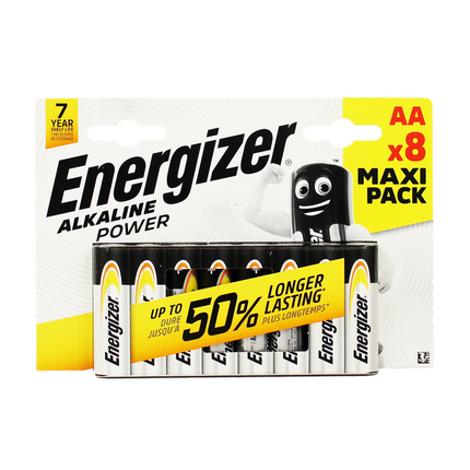 ENERGIZER AA STILO V1,5 ALKALINE POWER BLISTER 8 PZ