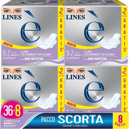 LINES e' CON ALI PACCO SCORTA 44 PEZZI