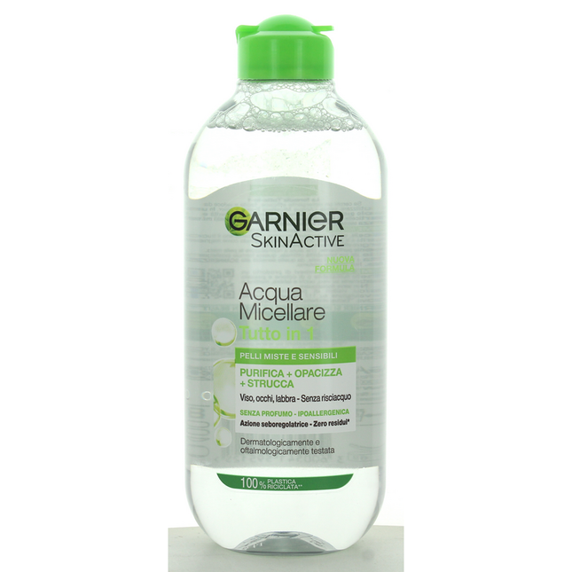 GARNIER ACQUA MICELLARE TUTTO IN 1 PELLI NORMALI O MISTE 400 ML