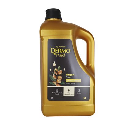 DERMOMED CREMA DI SAPONE LIQUIDO MANI OLIO D'ARGAN 5 LITRI TANICA FORMATO PROFESSIONALE