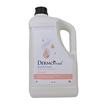 DERMOMED SAPONE LIQUIDO MANI NEUTRO 5 LITRI TANICA FORMATO PROFESSIONALE