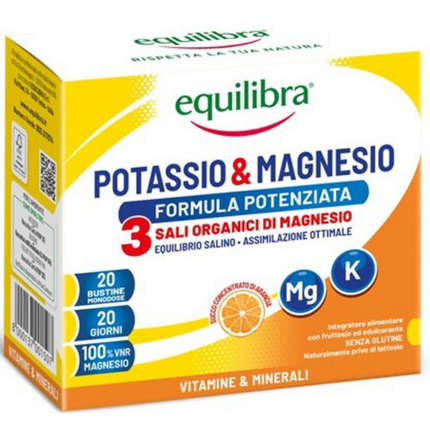 EQUILIBRA POTASSIO & MAGNESIO 20 BUSTE INTEGRATORE ALIMENTARE