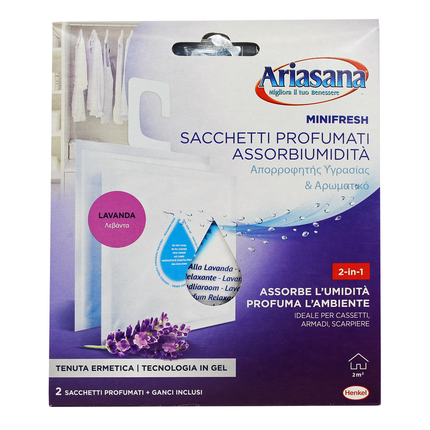 ARIASANA ASSORBIUMIDITA' BUSTE APPENDIBILI RELAX LAVANDA 100 GRAMMI 2 PZ