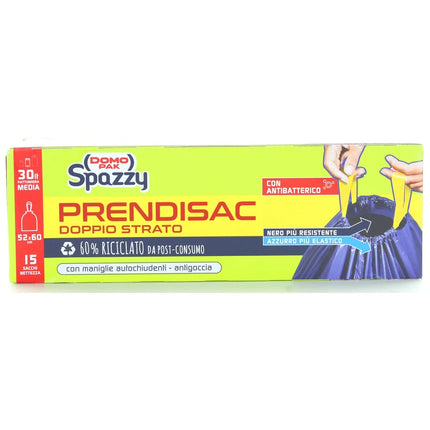 DOMOPAK SPAZZY PRENDISAC 52x60 CON MANIGLIE ROTOLO 15 PEZZI