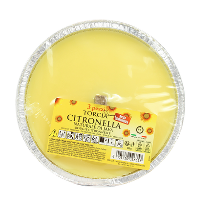CITRONELLA INSETTICIDA RICARICA IN ALLUMINIO ARGENTO DM 16,5 CM 3 PZ #ULZ