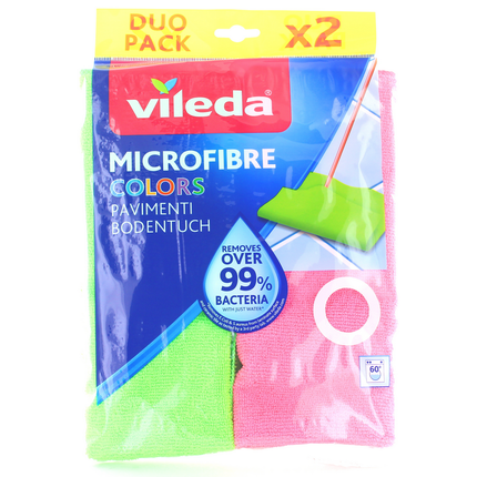 VILEDA MICROFIBRA PANNI COLORS PAVIMENTI 2 PEZZI